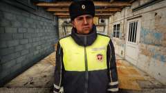 Employé en uniforme de la police de la circulation d’hiver pour GTA San Andreas