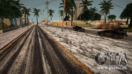 Textures des routes d’hiver et congères à Las Venturas pour GTA San Andreas