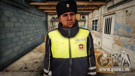 Employé en uniforme de la police de la circulation d’hiver pour GTA San Andreas