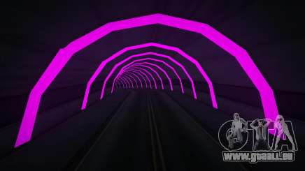 Route et tunnel au néon à Los Santos pour GTA San Andreas