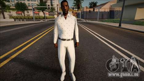 Jizzy dans un costume blanc pour GTA San Andreas