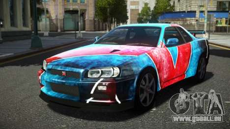 Nissan Skyline R34 Ralokshi S6 pour GTA 4