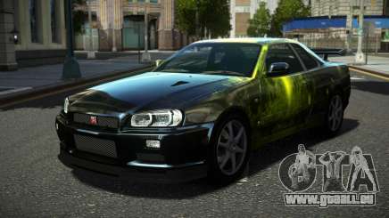 Nissan Skyline R34 Ralokshi S8 pour GTA 4