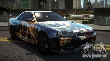 Nissan Skyline R34 Dezro S10 für GTA 4