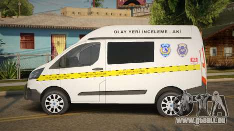 Ford Transit Custom XL Olay Yeri İnceleme für GTA San Andreas