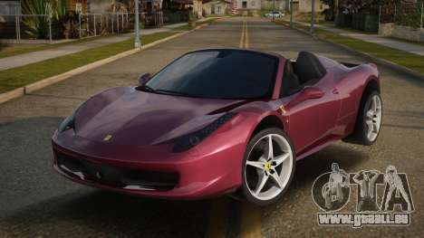 Ferrari 458 Spider V2.1 für GTA San Andreas