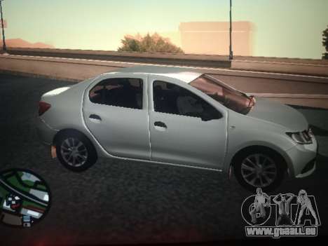 Renault Logan 2016 Argent pour GTA San Andreas