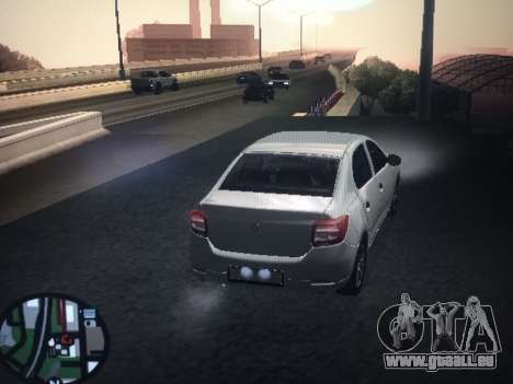 Renault Logan 2016 Argent pour GTA San Andreas