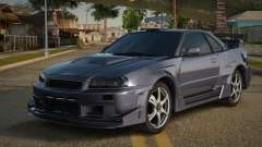 Nissan Skyline GT R34 Tunable pour GTA San Andreas