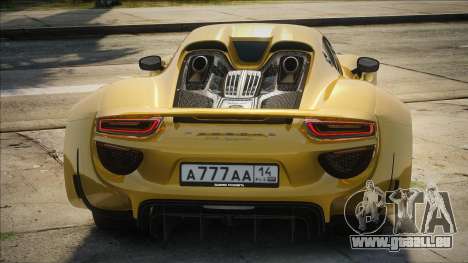 Porsche 918 Spyder Yellow für GTA San Andreas