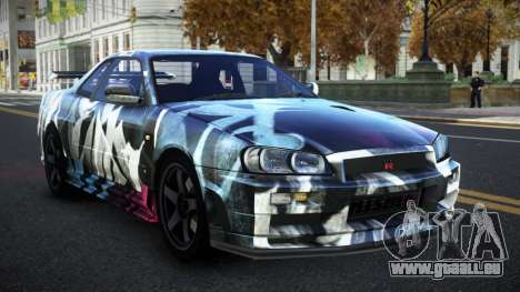 Nissan Skyline R34 Selyn S12 pour GTA 4