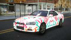 Nissan Skyline R34 Calosca S8 pour GTA 4