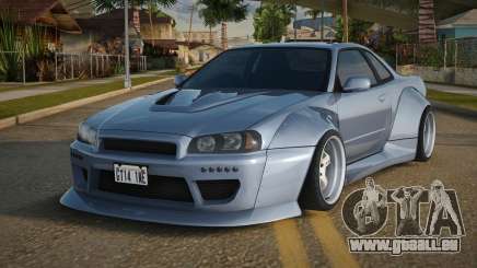 Nissan Skyline R34 GT-R Widebody Mk.X für GTA San Andreas